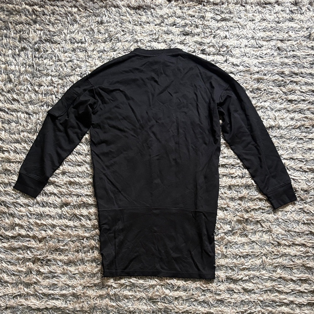Unisex Long Clothing Black Graphic Long Sleeve Shirt/Dress - Picture 2 of 5